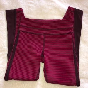 Lululemon 3/4 length striped leggings